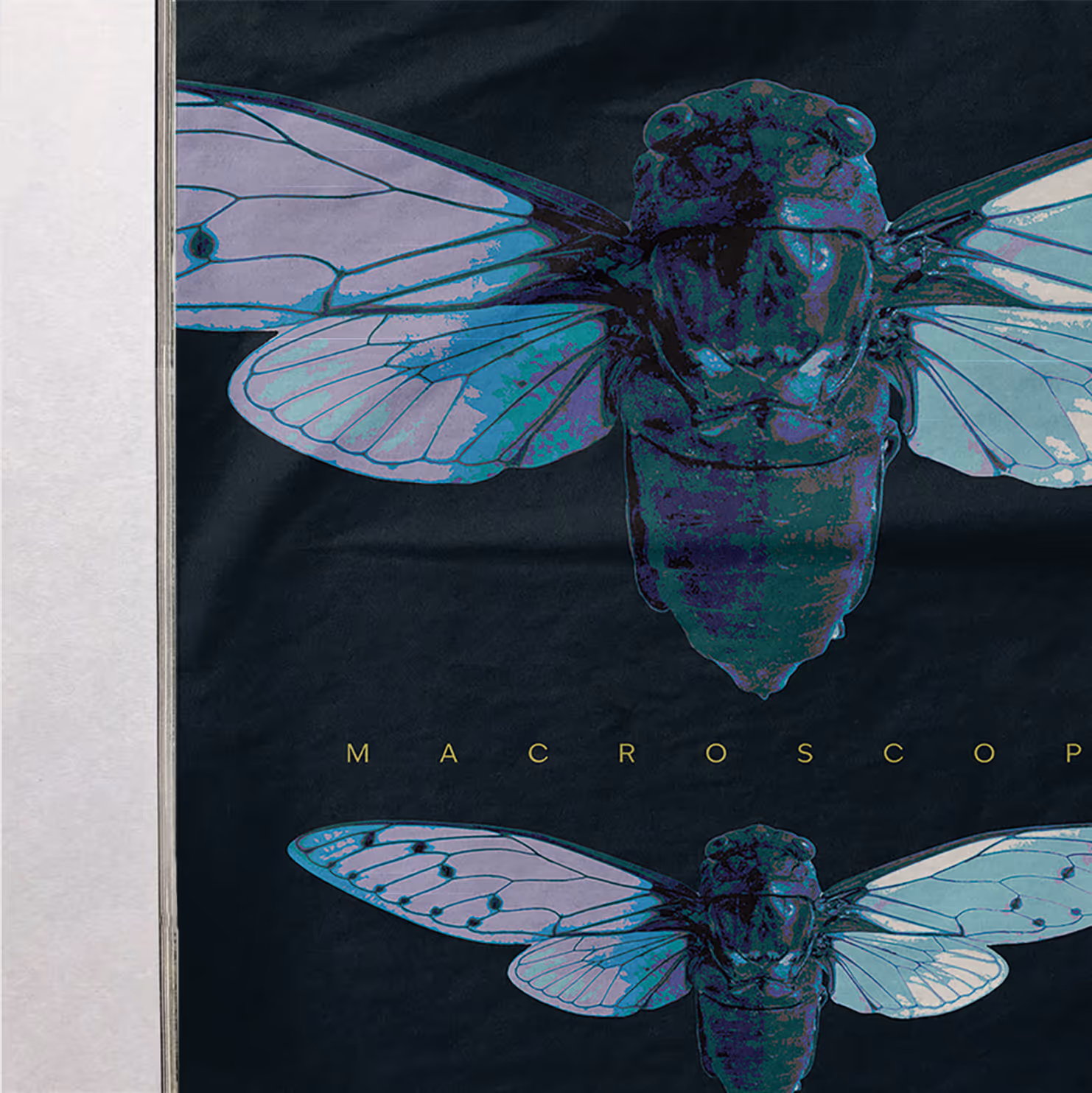 credit chat gpt mockup of macroscope poster close up in a silver frame.